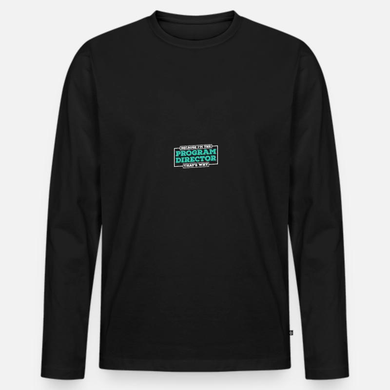 Programmdirektor - Männer Premium Bio Langarmshirt - Schwarz