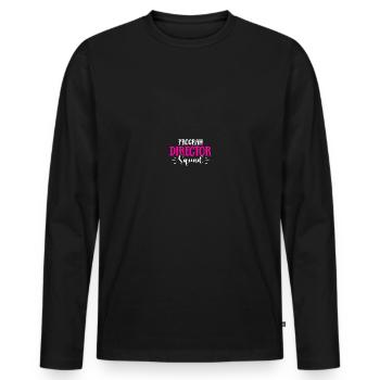 Director - Men's Premium Organic Long Sleeve Shirt - black - Front - Nico (187cm)