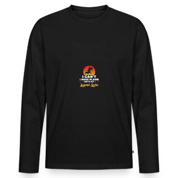 Reptilien Eidechse Leopard Gecko - Männer Premium Bio Langarmshirt - Schwarz - Vorne - Nico (187cm)