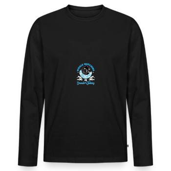 Seaworld Cetacean Orca Observation des baleines - T-shirt manches longues Premium bio Homme - noir - Devant - Nico (187cm)