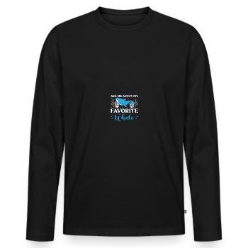 Seaworld Cetacean Orca Observation des baleines - T-shirt manches longues Premium bio Homme - noir - Devant - Nico (187cm)