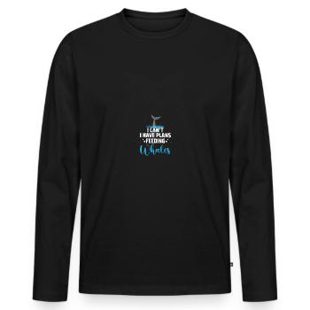 Seaworld Cetacean Orca Observation des baleines - T-shirt manches longues Premium bio Homme - noir - Devant - Nico (187cm)