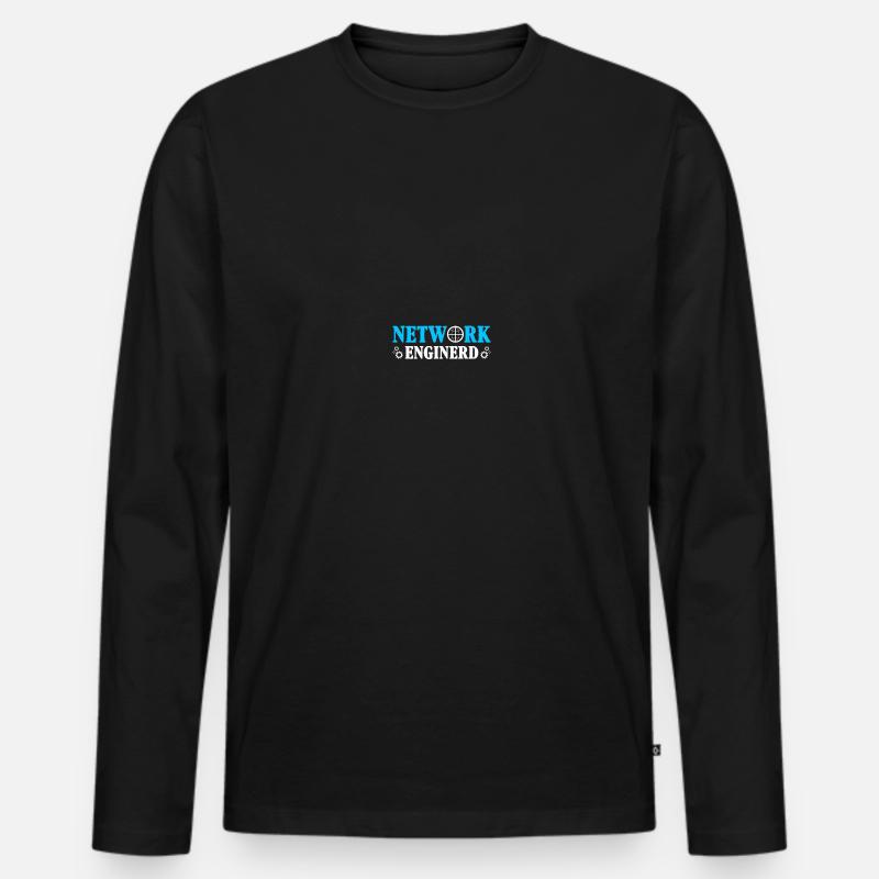 Computer-Netzwerktechnik Netzwerkingenieur - Männer Premium Bio Langarmshirt - Schwarz