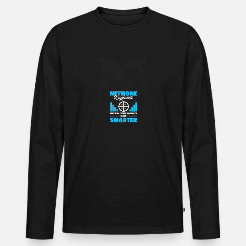 Computer-Netzwerktechnik Netzwerkingenieur - Männer Premium Bio Langarmshirt - Schwarz