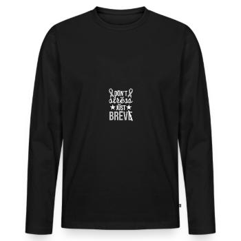 Dyslexia Awareness - Men's Premium Organic Long Sleeve Shirt - black - Front - Nico (187cm)
