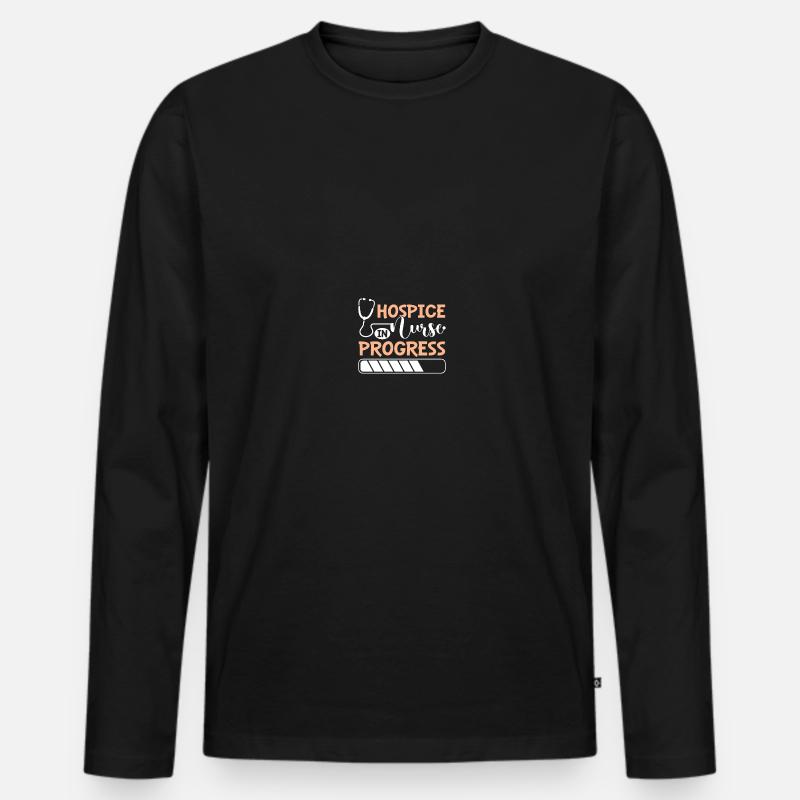 Hospiz-Schwester - Männer Premium Bio Langarmshirt - Schwarz
