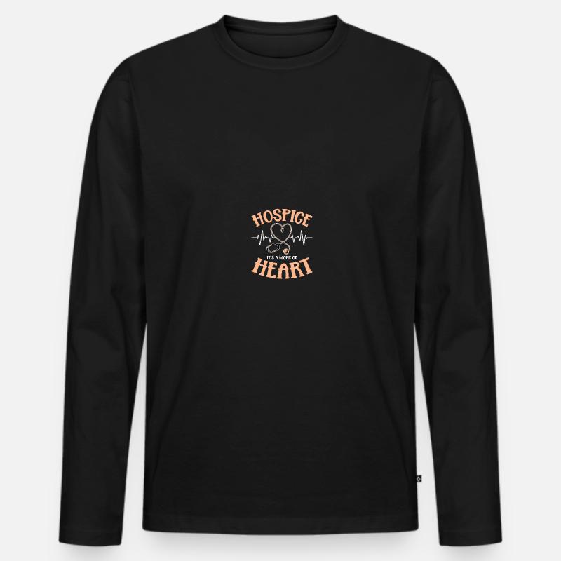 Hospiz-Schwester - Männer Premium Bio Langarmshirt - Schwarz