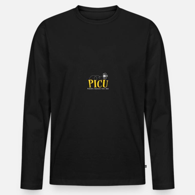 Kinderkrankenschwester PICU Krankenschwester - Männer Premium Bio Langarmshirt - Schwarz