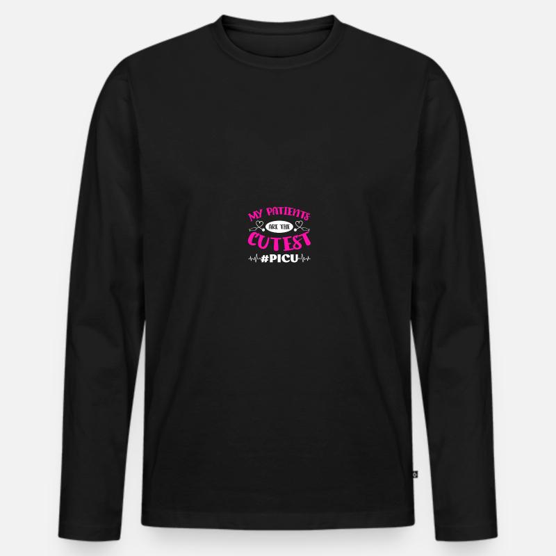 Kinderkrankenschwester PICU Krankenschwester - Männer Premium Bio Langarmshirt - Schwarz