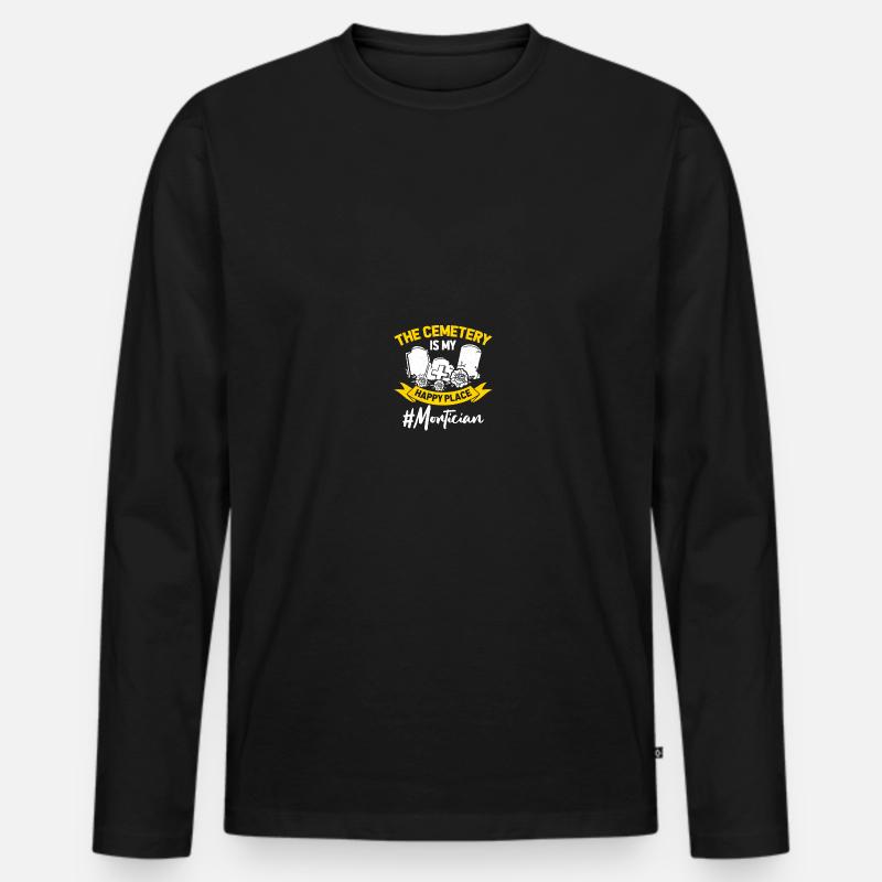 Bestatter Bestattungsunternehmer - Männer Premium Bio Langarmshirt - Schwarz