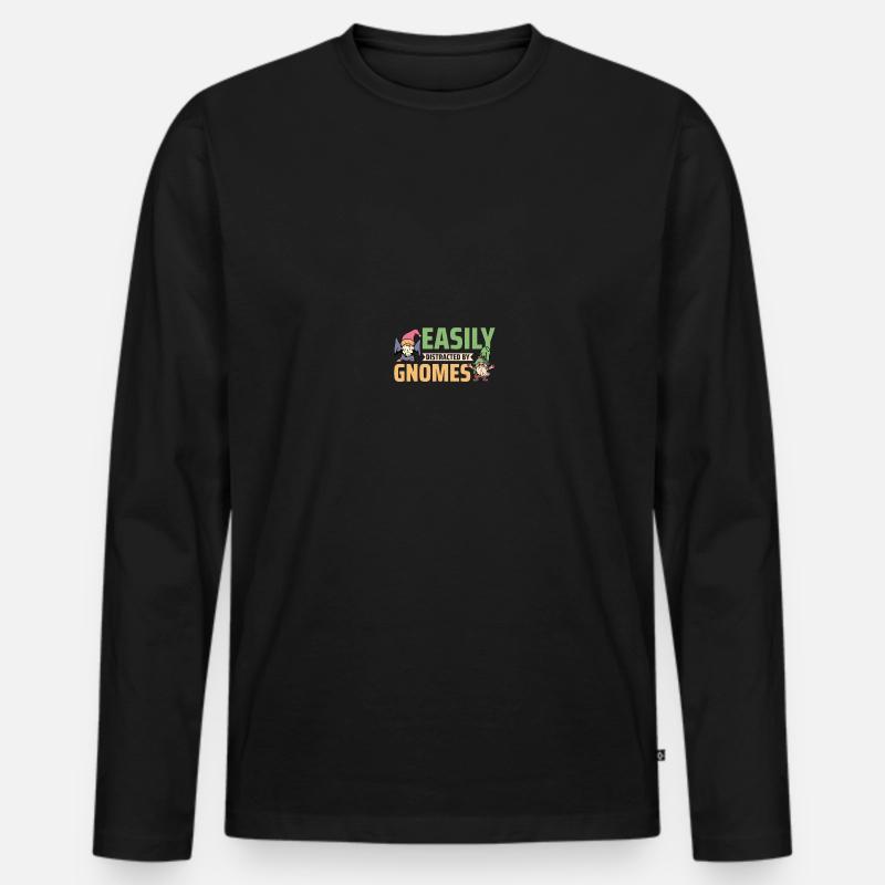 Gnomies Gartenarbeit Gartenzwerg - Männer Premium Bio Langarmshirt - Schwarz
