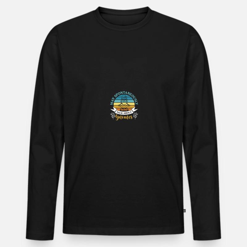 Gnomies Gartenarbeit Gartenzwerg - Männer Premium Bio Langarmshirt - Schwarz