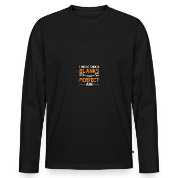 Urologue après vasectomie - T-shirt manches longues Premium bio Homme - noir - Devant - Nico (187cm)
