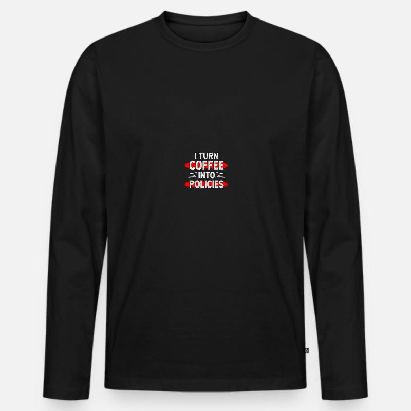 Versicherungsagent - Männer Premium Bio Langarmshirt - Schwarz