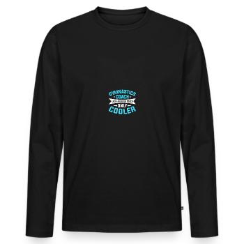 Gymnastics Trainer Gymnastics Trainer - Men's Premium Organic Long Sleeve Shirt - black - Front - Nico (187cm)