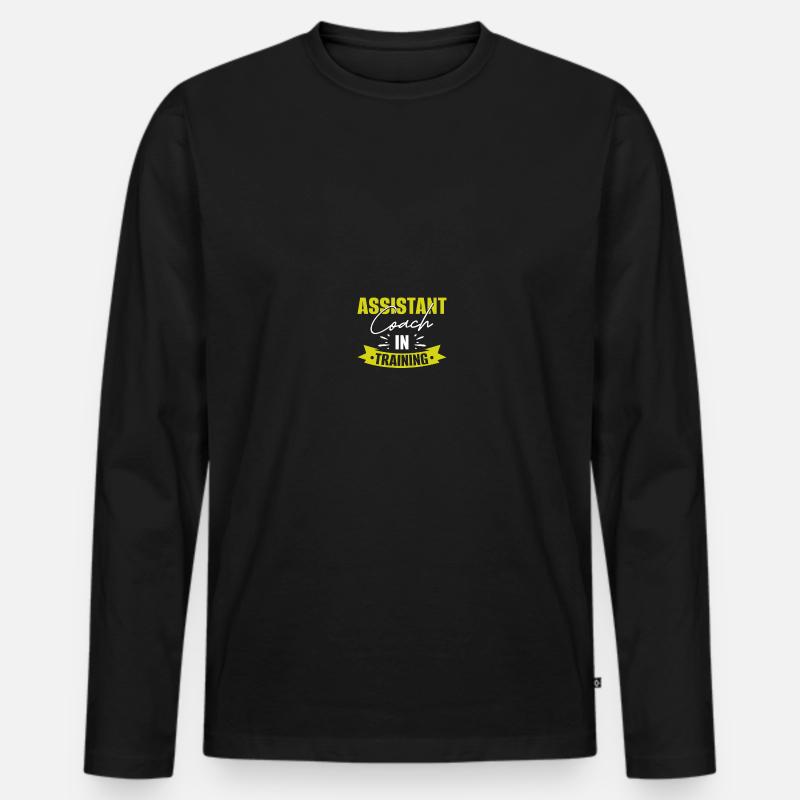 Assistenztrainer - Männer Premium Bio Langarmshirt - Schwarz
