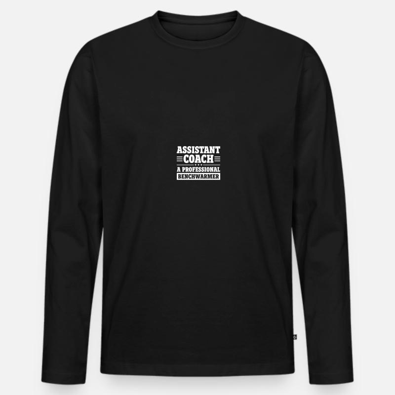 Assistenztrainer - Männer Premium Bio Langarmshirt - Schwarz