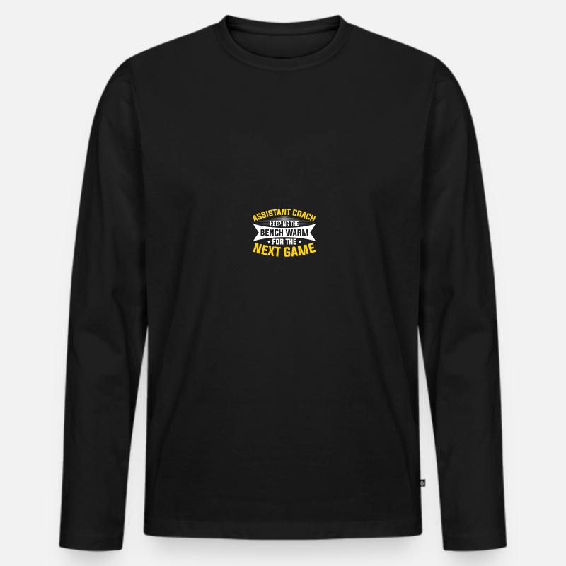 Assistenztrainer - Männer Premium Bio Langarmshirt - Schwarz