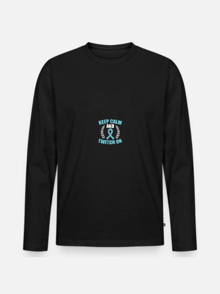 Awareness of Tourette's syndrome - Men's Premium Organic Long Sleeve Shirt - black