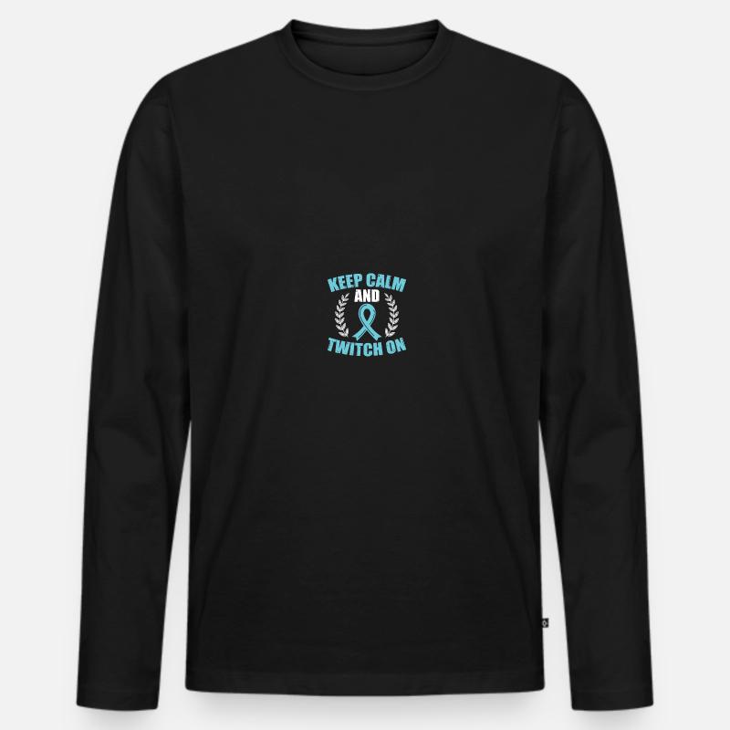 Bewusstsein für das Tourette-Syndrom - Männer Premium Bio Langarmshirt - Schwarz