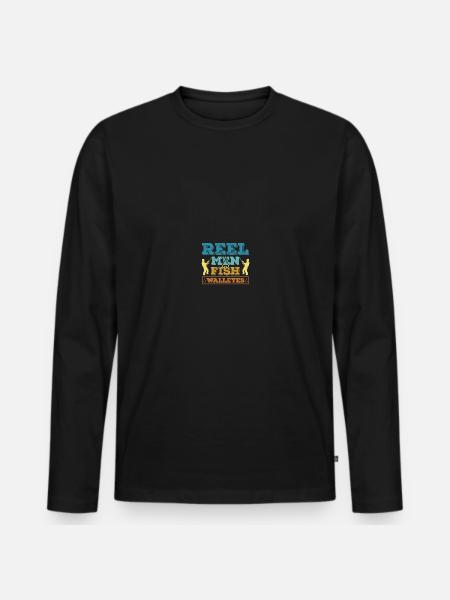 Walleye Hunter Walleye Fischen - Männer Premium Bio Langarmshirt - Schwarz