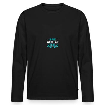 PTSD Awareness - Men's Premium Organic Long Sleeve Shirt - black - Front - Nico (187cm)