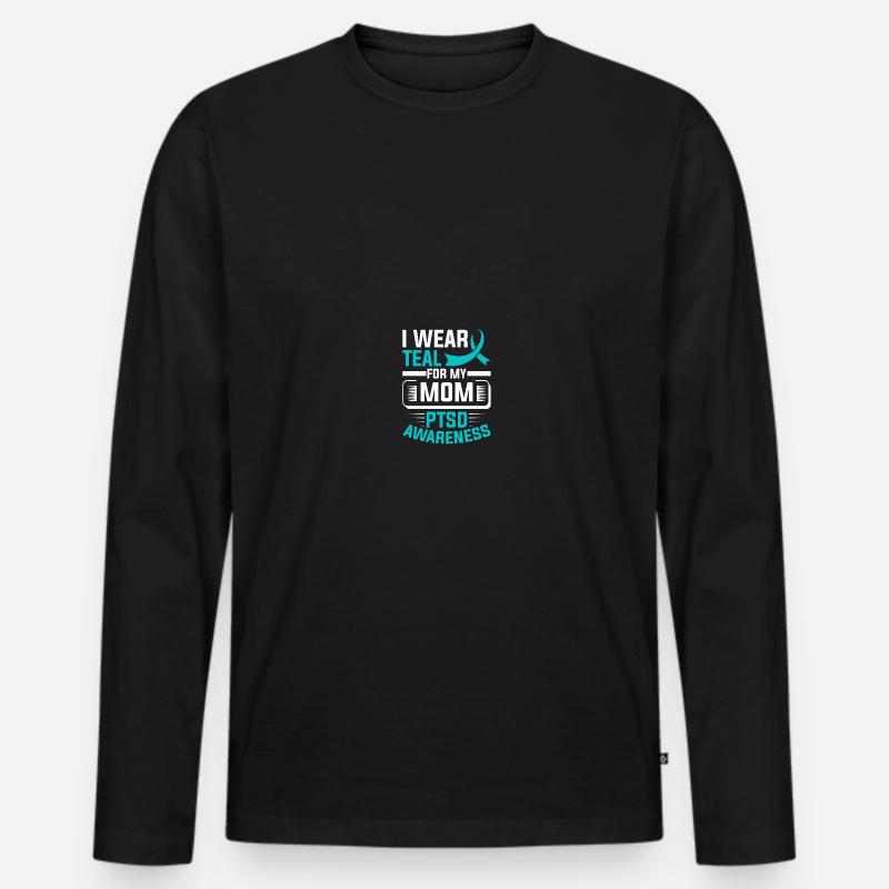 PTSD-Bewusstsein - Männer Premium Bio Langarmshirt - Schwarz