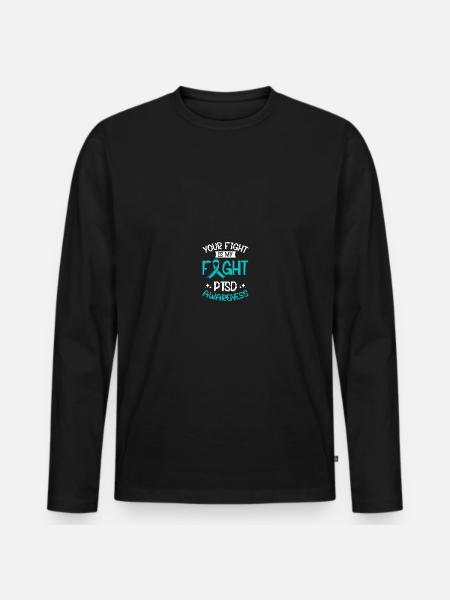 PTSD Awareness - Men's Premium Organic Long Sleeve Shirt - black