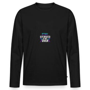 Sunflower Suicide Prevention Suicide Education - Men's Premium Organic Long Sleeve Shirt - black - Front - Nico (187cm)