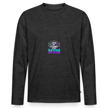 Sunflower Suicide Prevention Suicide Education - T-shirt manches longues Premium bio Homme - anthracite chiné - Devant - Nico (187cm)