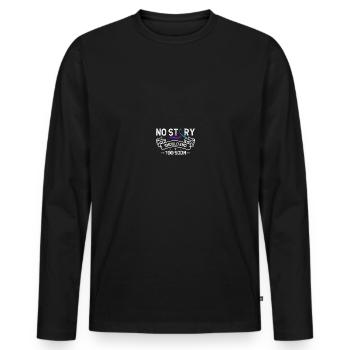 Sunflower Suicide Prevention Suicide Education - Men's Premium Organic Long Sleeve Shirt - black - Front - Nico (187cm)