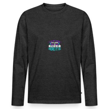 Sunflower Suicide Prevention Suicide Education - T-shirt manches longues Premium bio Homme - anthracite chiné - Devant - Nico (187cm)