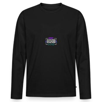 Sunflower Suicide Prevention Suicide Education - Men's Premium Organic Long Sleeve Shirt - black - Front - Nico (187cm)
