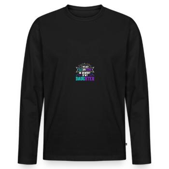 Sunflower Suicide Prevention Suicide Education - Men's Premium Organic Long Sleeve Shirt - black - Front - Nico (187cm)