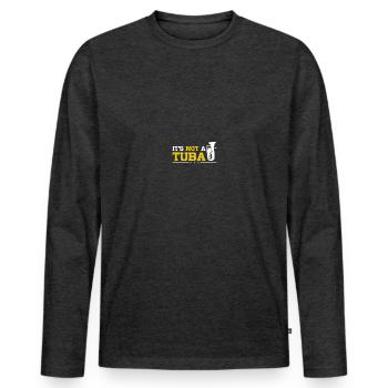 Tiefes Blech Marschieren Bariton Euphonium - Männer Premium Bio Langarmshirt - Anthrazit meliert - Vorne - Nico (187cm)