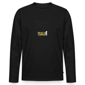 Tiefes Blech Marschieren Bariton Euphonium - Männer Premium Bio Langarmshirt - Schwarz - Vorne - Nico (187cm)