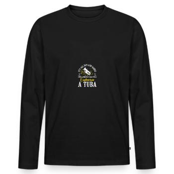 Tiefes Blech Marschieren Bariton Euphonium - Männer Premium Bio Langarmshirt - Schwarz - Vorne - Nico (187cm)