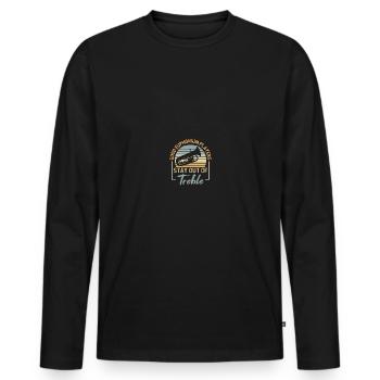 Tiefes Blech Marschieren Bariton Euphonium - Männer Premium Bio Langarmshirt - Schwarz - Vorne - Nico (187cm)