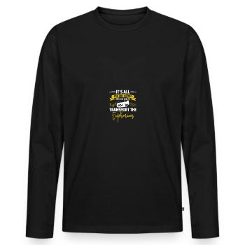 Tiefes Blech Marschieren Bariton Euphonium - Männer Premium Bio Langarmshirt - Schwarz - Vorne - Nico (187cm)