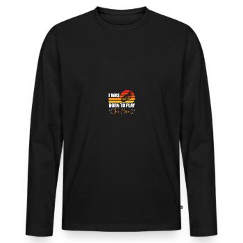Tiefes Blech Marschieren Bariton Euphonium - Männer Premium Bio Langarmshirt - Schwarz - Vorne - Nico (187cm)