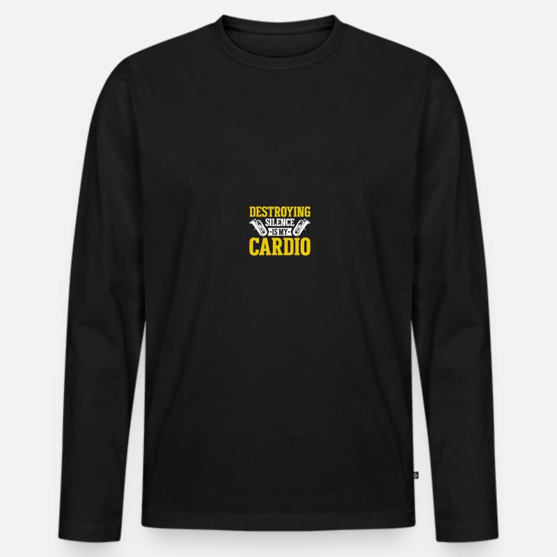 Deep brass marching baritone euphonium - Men's Premium Organic Long Sleeve Shirt - black
