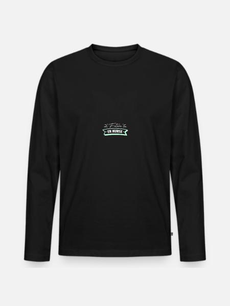 Infirmière à l’urgence - T-shirt manches longues Premium bio Homme - noir