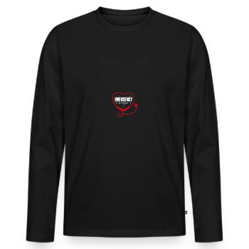 Nurse in the emergency room - Men's Premium Organic Long Sleeve Shirt - black - Front - Nico (187cm)