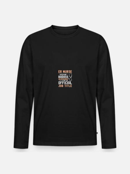 Infirmière à l’urgence - T-shirt manches longues Premium bio Homme - noir
