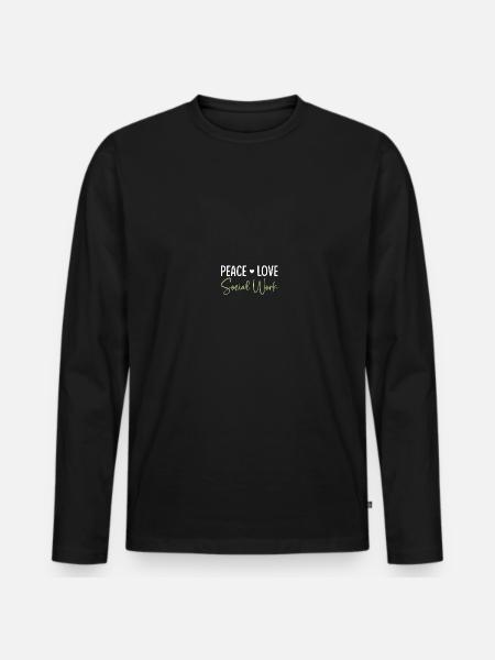School Social Worker - Men's Premium Organic Long Sleeve Shirt - black
