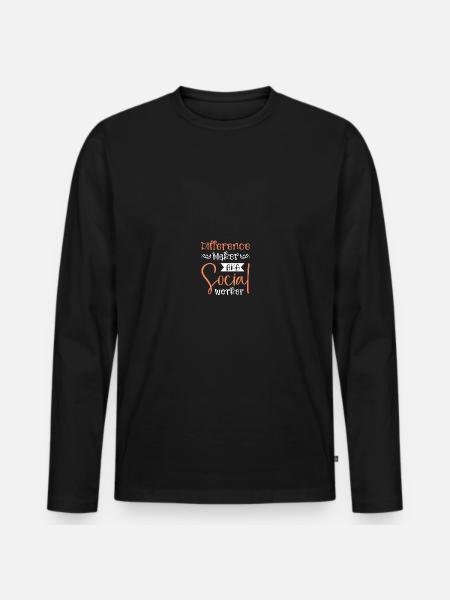 School Social Worker - Men's Premium Organic Long Sleeve Shirt - black