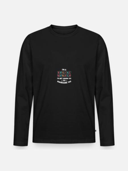 School Social Worker - Men's Premium Organic Long Sleeve Shirt - black