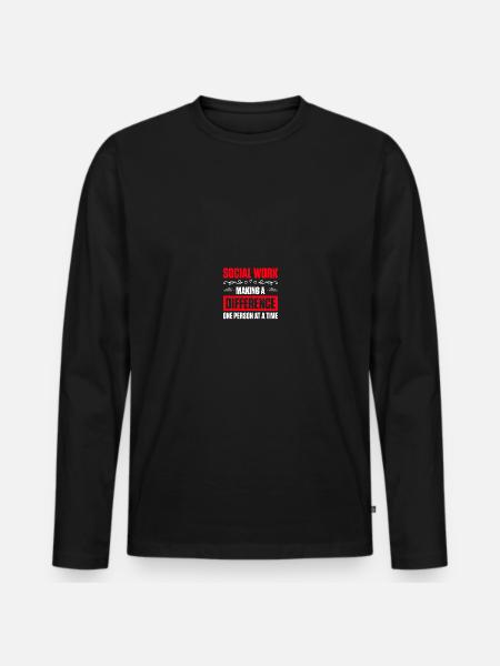 School Social Worker - Men's Premium Organic Long Sleeve Shirt - black