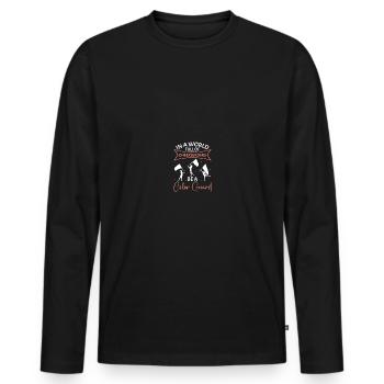 Colour Guard Colour Guard - Men's Premium Organic Long Sleeve Shirt - black - Front - Nico (187cm)