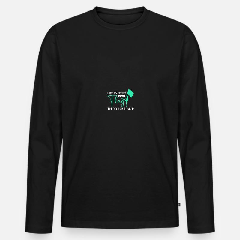 Farbengarde Farbengarde - Männer Premium Bio Langarmshirt - Schwarz